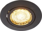 Okos süllyesztett spot fekete, WiFi GU10 állítható - Ude Honey