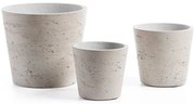 Beton virágcserép készlet 3 db-os ø 23,5 cm Low – Kave Home