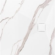 Zuhanytálca Magnum CARRARA WHITE 90x90