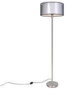 Design állólámpa acélból fekete-fehér árnyékolóval 47 cm - Simplo