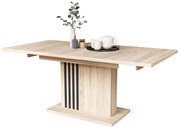 Mazzoni LEONEL Sonoma Tölgy - MODERN 180 cm-re BŐVÍTHETŐ ASZTAL!