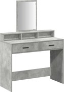vidaXL Öltözködőasztal fiókkal Beton Szürke 100 x 41 x 140 cm Faanyag