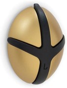 Fekete-aranyszínű fali műanyag akasztó Tick – Spinder Design