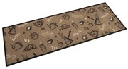 barna reggeli mintás mosható bársony konyhaszőnyeg 60x180 cm