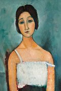 Reprodukció Christina, Portrait of a Girl in White, Amedeo Modigliani