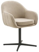 Világosszürke kárpitozott karfás étkezőfotel szett 2 db-os Tamera – House Nordic