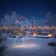 Karácsonyi állólámpa Mikulás 117cm LED-del, időzítővel IP44 - Pax