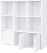 Könyvespolc 97,5 x 30 x 97,5 cm - fehér