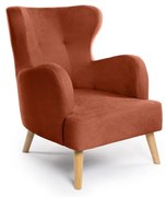 Téglavörös füles fotel Noemye – Bonami Selection