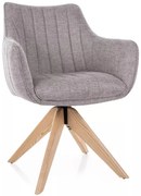 Azalia D Brego szövet étkezőszék szürke forgatható üléssel