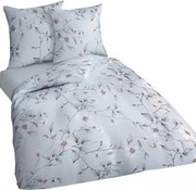 Flanel ágynemű 140/220 70/90 5009B Virágok szürke