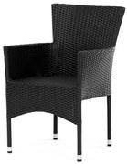 Fekete Polyrattan Kerti Szék. AZC-S2117 BK