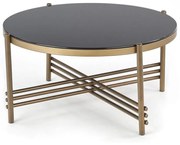 Kávésasztal ISMENA 41x80 cm arany/fekete