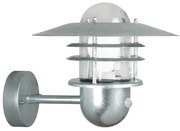Nordlux - Ven. fali lámpatest érzékelővel AGGER 1xE27/60W/230V IP54 ezüstszínű