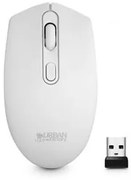 Egér, vezeték nélküli, optikai, közepes méret, USB, URBAN FACTORY Free Color, fehér (UFFCM02)