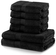 Marina 2 db fekete fürdőlepedő és 4 db törölköző - DecoKing