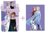 Disney Jégvarázs gyerek, ovis ágyneműhuzat és polár takaró szett (purple)