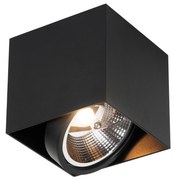 Design spotlámpa fekete négyzet AR111 - Box