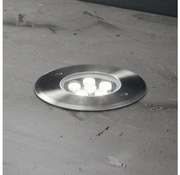 Ideal Lux - LED Taposólámpa FLOOR LED/6W/230V átm. 12 cm CRI 90 IP67 króm