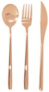 Rézszínű rozsdamentes acél evőeszköz készlet 6 db-os Mimo – Premier Housewares