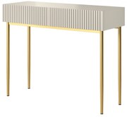 Nicole fésülködőasztal 100 cm fiókokkal - kasmír / arany lábak