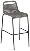 Glenville sötétszürke acélszerkezetű bárszék, magasság 74 cm - Kave Home