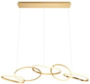 Redo 01-3392 - Dimmelhető LED csillár acélsodronyon BIAS LED/120W/230V aranyszínű