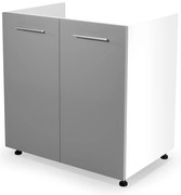 Alsó szekrény Vento DK-80 / 82, fehér / szürke