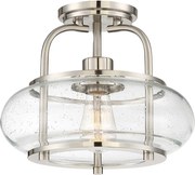 Elstead Lighting QUOIZLE QZ-TRILOGY-SFS-BN Plafonlámpa 1x60W/E27