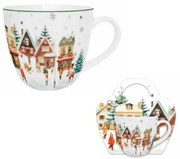 Karácsonyi porcelán bögre díszcsomagolásban Christmas Village 460 ml