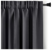 Sötétszürke sötétítő termo függöny 140x245 cm Pleat – Restilo