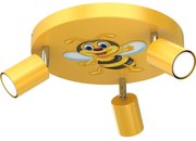 Gyerek spotlámpa FUN 3xGU10/8W/230V sárga/méhecske