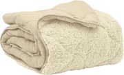 vidaXL Nyári Takarmány Krém 135 x 200 cm Mikroszálas és Teddy plüss