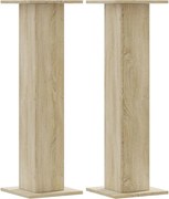 vidaXL 2 db sonoma tölgy színű szerelt fa hangszóróállvány 30x30x95 cm