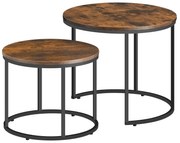 TAYLOR dohányzóasztal készlet, rusztikus barna