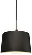 Modern függőlámpa acélból árnyékolóval 45 cm fekete - Combi 1