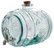 Csapos limonádés hordó üveg 17 cm 2 literes újrahasznosított zöld üvegből