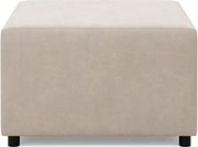 Zeus puff, bársony, 70x70, bézs