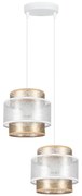 Csillár zsinóron GABI 2xE27/60W/230V arany/fehér átm. 30 cm