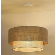 Duolla - Csillár zsinóron YUTE BOHO 1xE27/15W/230V átm. 45 cm barna/krémes