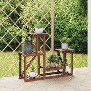 tömör fenyőfa virágtartó állvány 90 x 25 x 73,5 cm