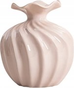 Aurelia váza hullámos felsővel bézs 16,5x16,5x19 cm Homla