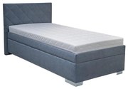 Kárpitozott ágy tárolóval és matraccal LANA 90x200 cm kék