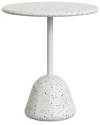Fehér terrazzo cement kerek étkezőasztal ø 70 cm Saura – Kave Home