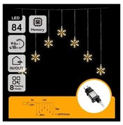 Aigostar - LED kültéri karácsonyi fényfüzér 84xLED/230V 1,2x1m IP44 meleg fehér hópelyhek