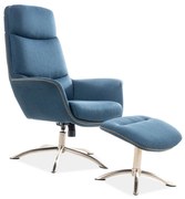 Regan fotel, kék / ezüst