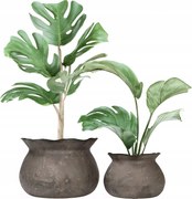 Virágtartó Fedél Loft Fém Szürke 2 db bonsai virág ajándék