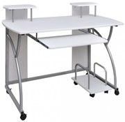 fehér szerelt fa számítógépasztal 110 x 52 x 88,5 cm