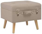 bézsszínű kárpitozott tárolóülőke 40 cm