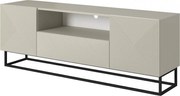 Asha TV szekrény, fiókkal és fekete fém kerettel - 167 cm - kasmír